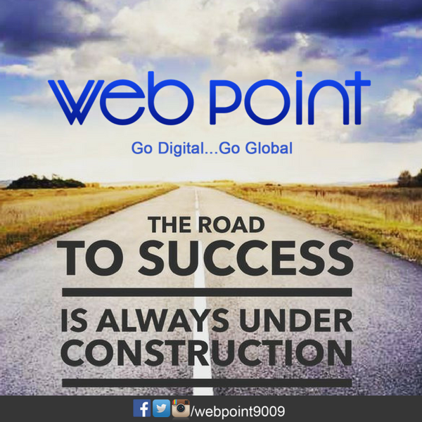webpointhub's tweet photo. To #success is always under construction
#Webpoint #OnlineMarketing #Godigital #Goglobal #Makeinindia https://t.co/6vS5bGa3z8