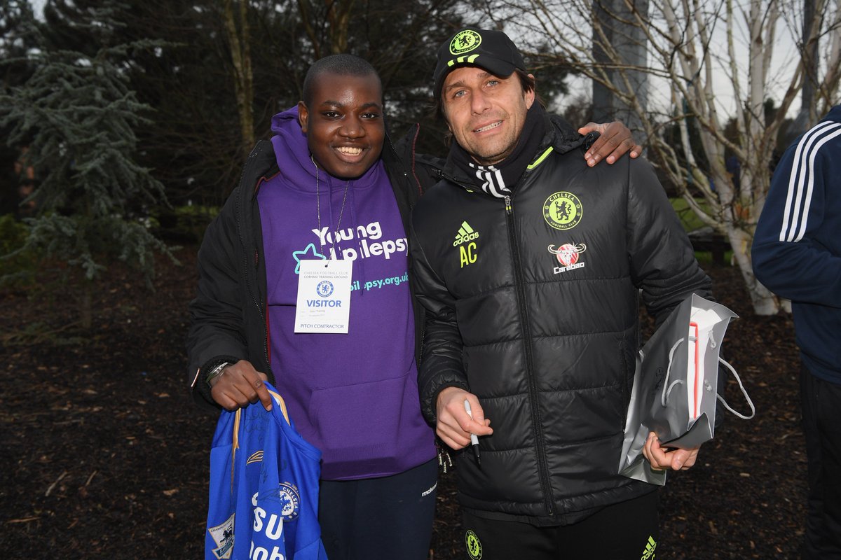 ChelseaFC's tweet photo. We had our Community Day at Cobham yesterday, with Antonio Conte and the squad meeting guests of the Chelsea Foundation after training... https://t.co/BzpN785tqd