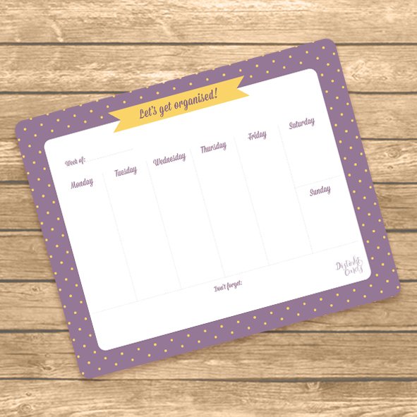 DistinktCards's tweet photo. #wednesdaywisdom Let's get organised with a weekly planner! Made in #TunbridgeWells https://t.co/QLWjaF8XXD