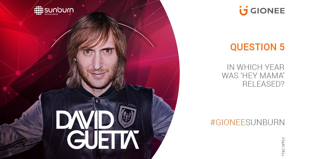 GioneeIndia's tweet photo. Q5) In which year was 'Hey Mama' released? #GioneeSunburn #GioneeSunburnHyderabad https://t.co/XDa6PcB9PF