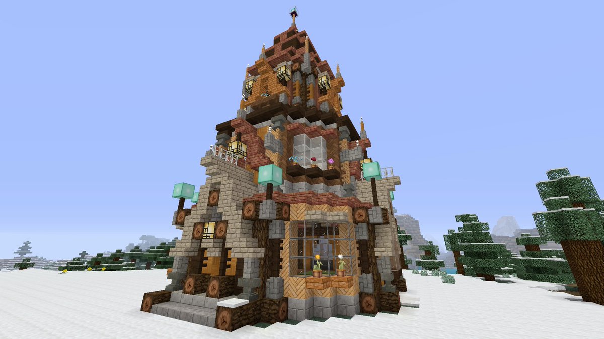 ザカ Minecraft建築コミュ マイクラ建築 Minecraft トンガリ屋根の家プロトタイプ T Co Akaigj3oxf Twitter