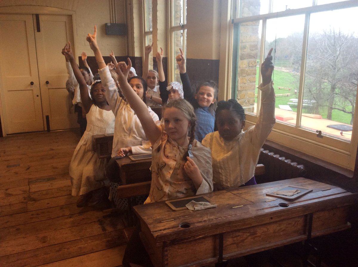Redriff_Primary's tweet photo. #Year5 experienced what it was like to be a pupil in the Victorian era @RaggedSchool #raggedschool #victorianlesson https://t.co/Ik44EMLaMS