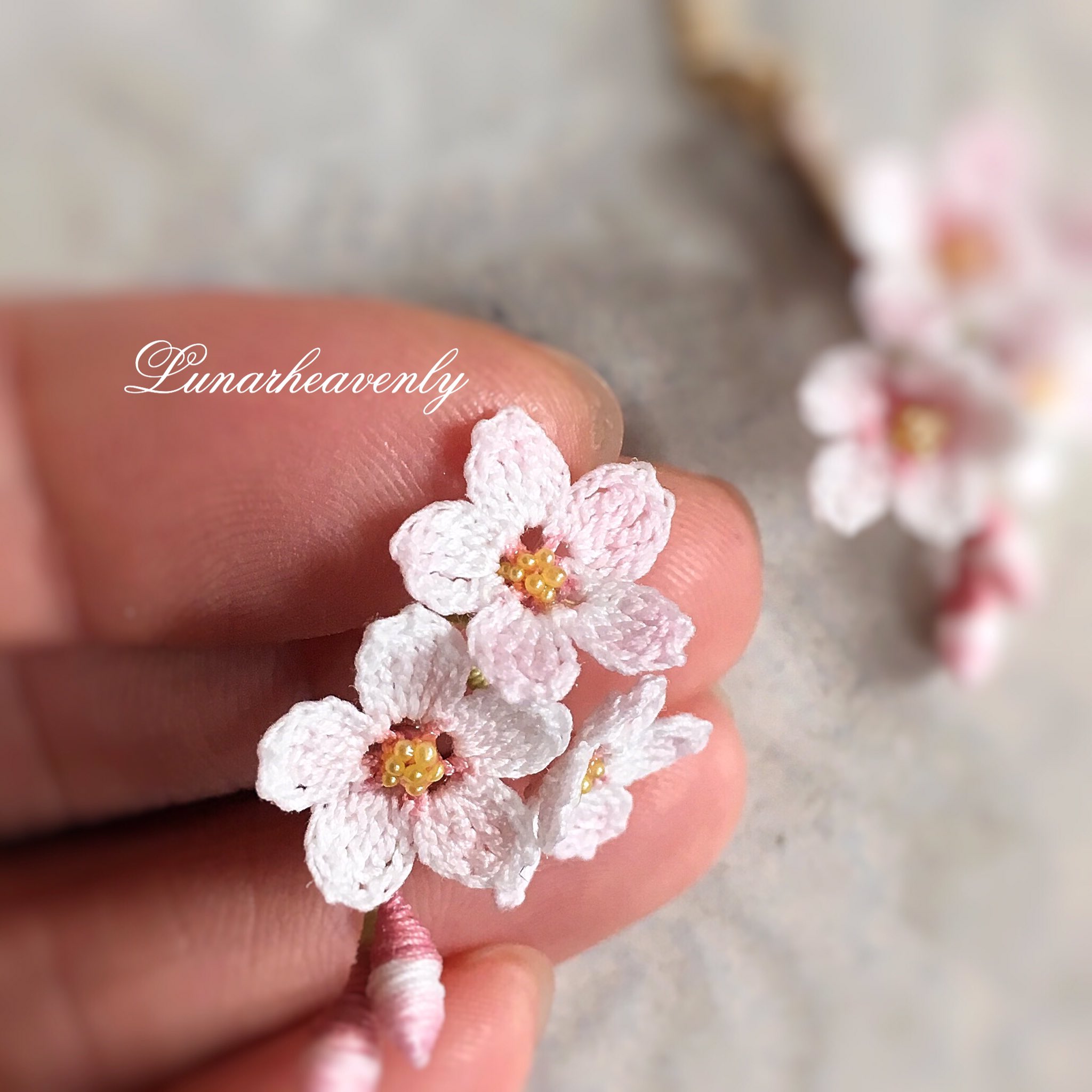 Lunarheavenly かぎ針編みピアス レモンの小さなピアス、イヤリング、ネックレス🍋 #crochet