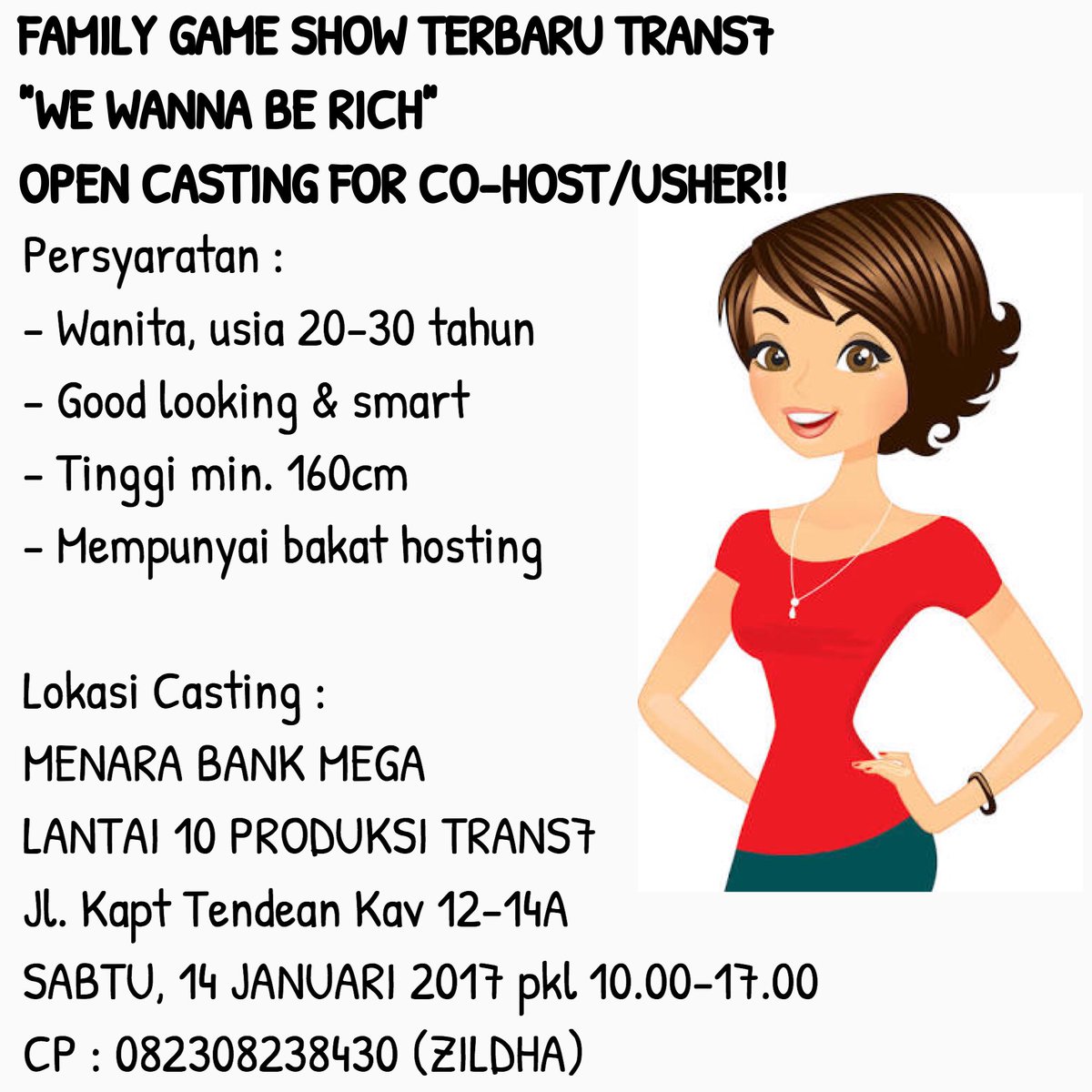 INFO CASTING <a href="/TRANS7/">TRANS7</a> :