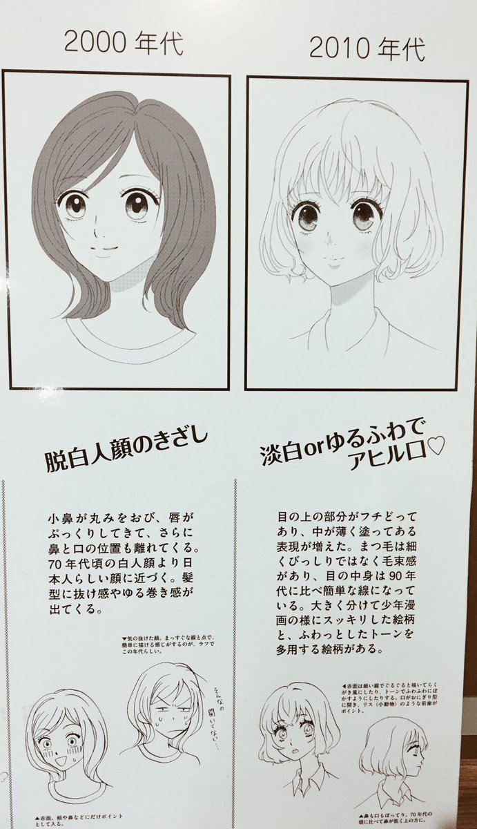 少女漫画の絵柄 変遷顏年表 なるものが各世代の心を鷲づかみ そして興味深い Togetter