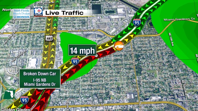 Broken Down Car on I-95 NB at Miami Gardens Dr #traffic https://t.co/cYbFYfYEad