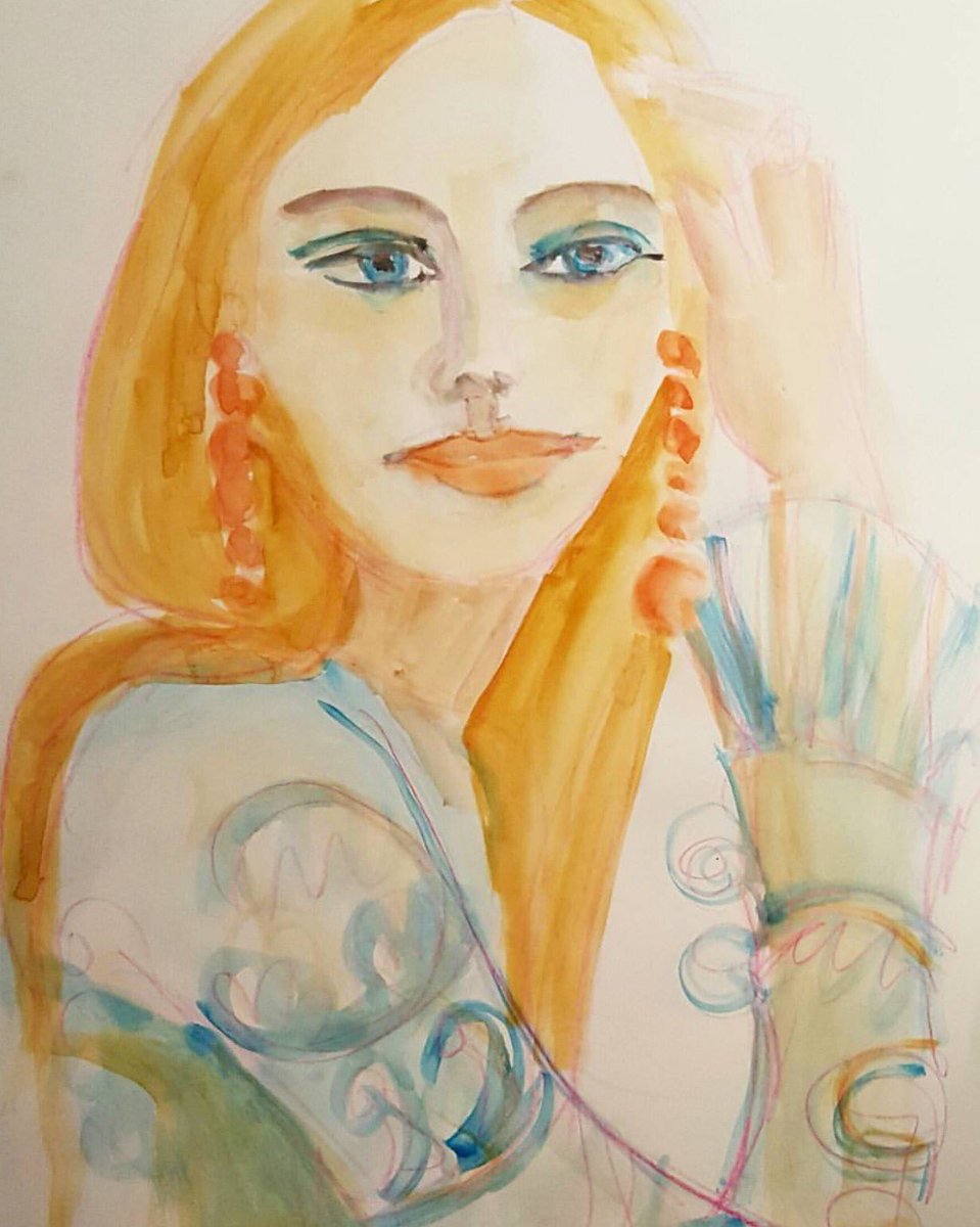 SimSmithGallery's tweet photo. New Year, New Work by Julia Hamilton #redhead #watercolour #juliahamilton #simsmith https://t.co/euuGKKmIoO