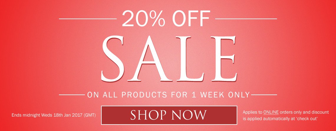 20% OFF YOUR ENTIRE PURCHASE, one week only! tayloroldbondst.co.uk/acatalog/ #sale #januarysale #deal