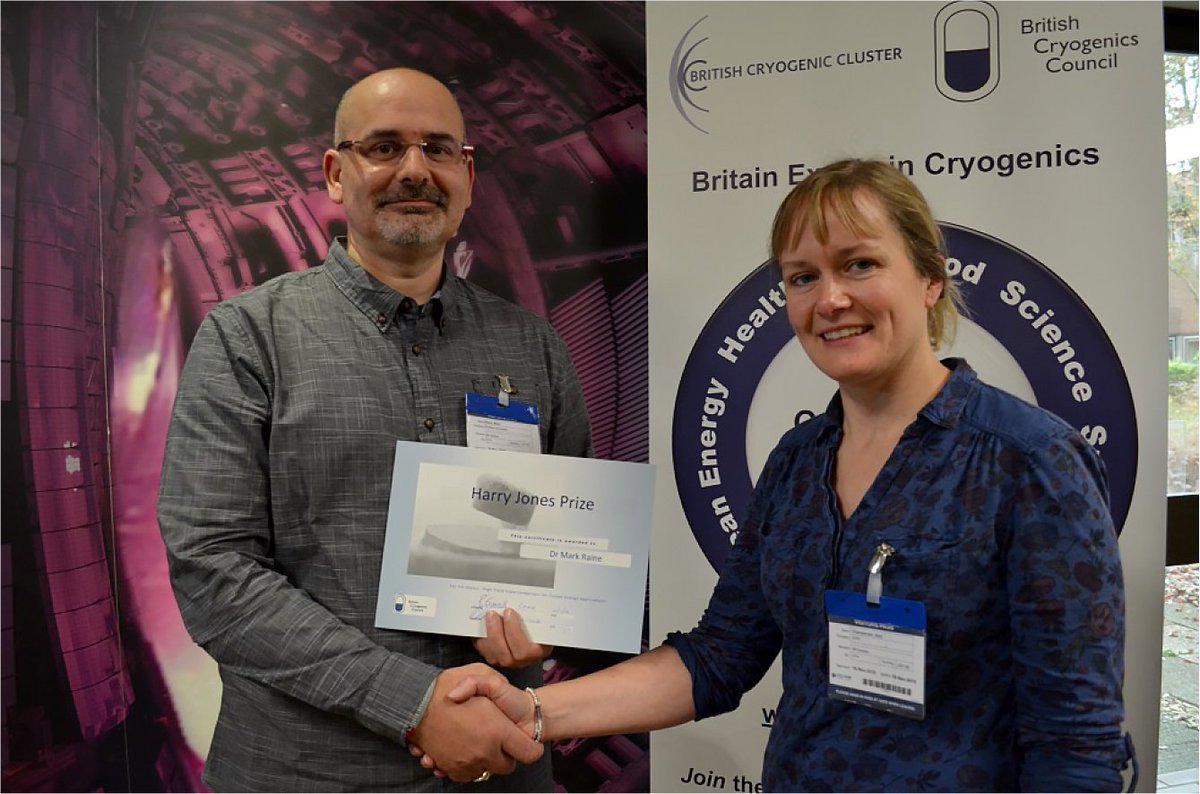 durham_uni's tweet photo. Congratulations to Dr Mark Raine on being awarded the Harry Jones Prize by the British Cryogenics Council. https://t.co/dQAibdOri9 #BCryo https://t.co/N6cYrWs3bU