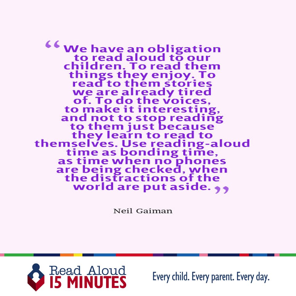 #readaloud 15 minutes every day.