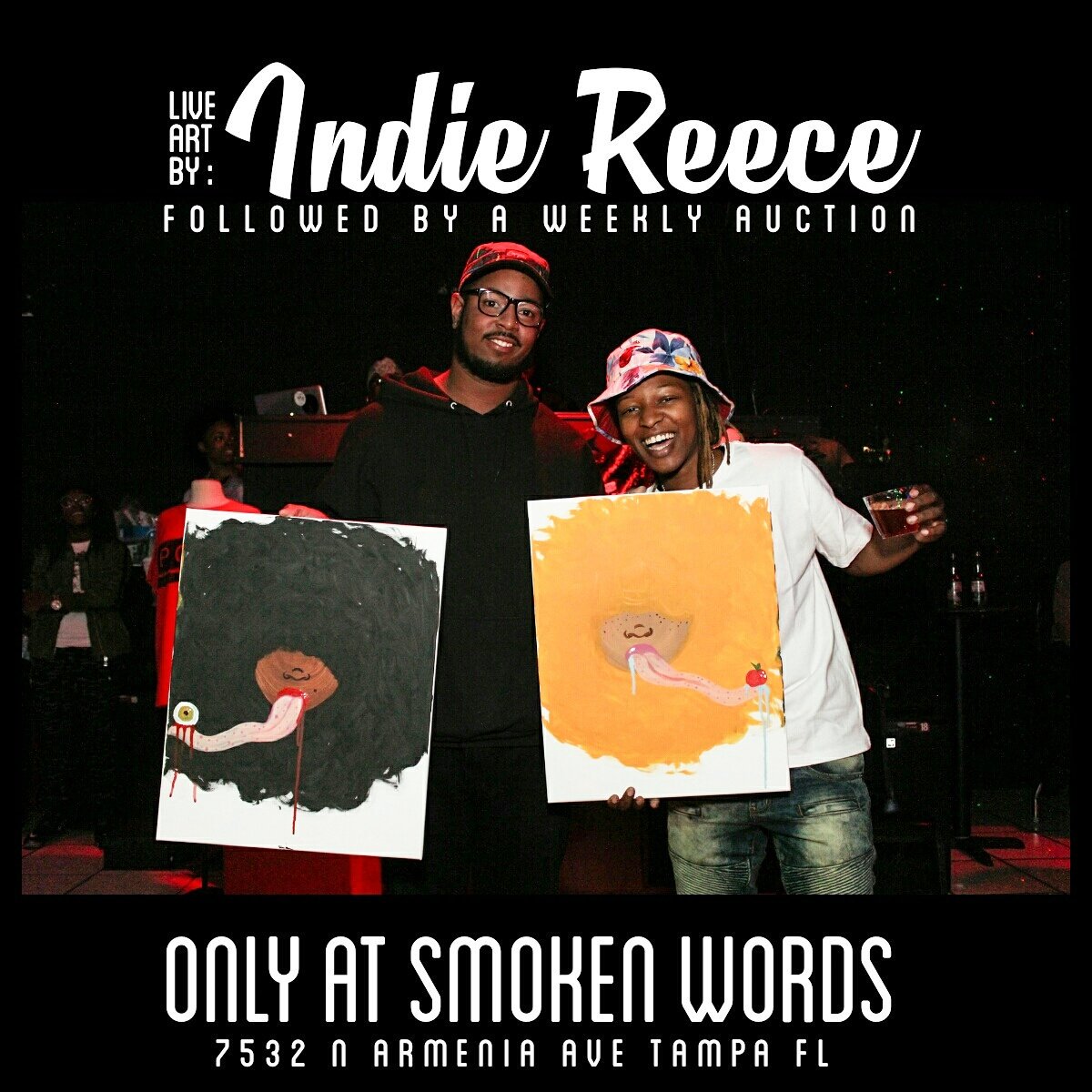SmokenWords1's tweet photo. Do you LOVE Art?! 🙄 Join us EVERY Thursday to see more showcases from our LIVE Artist @indiereece #SupportYourLocalArtist 🎨❤ https://t.co/nX5cydC5zu