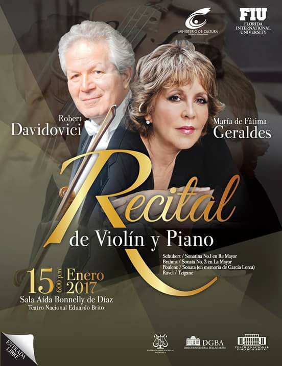 fsinfoniard's tweet photo. Recital de #Violín y #Piano con Robert #Davidovici y María de Fátima #Geraldes. Domingo 15 de enero, 6:00PM. ¡Entrada libre! https://t.co/vrPcKJ8ZRq