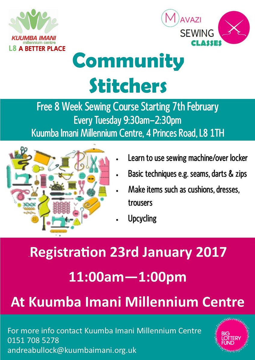 Great Course starting soon <a href="/Kuumba_Imani/">Kuumba Imani</a> #Community #Learning #Making 👚👘👗
