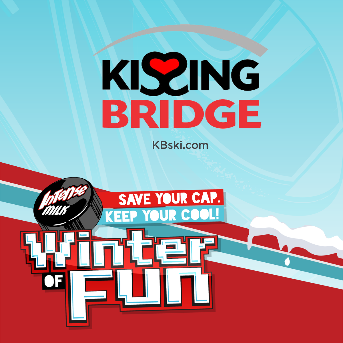 intensemilk's tweet photo. Hit the slopes Mon-Wed at @KissingBridge. They are offering BOGO lift passes with an Intense Milk cap. #KeepYourCool #WinterOfFun https://t.co/awdvIiYO6c
