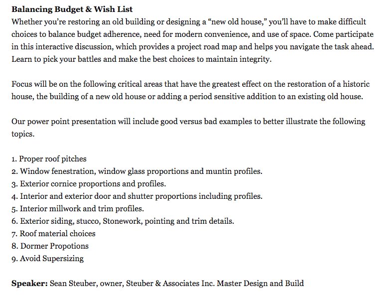 Come participate in an interactive discussion with Sean Steuber, owner of Steuber Inc., at the Historic Home Show. historichomeshows.com/speakers-2017/