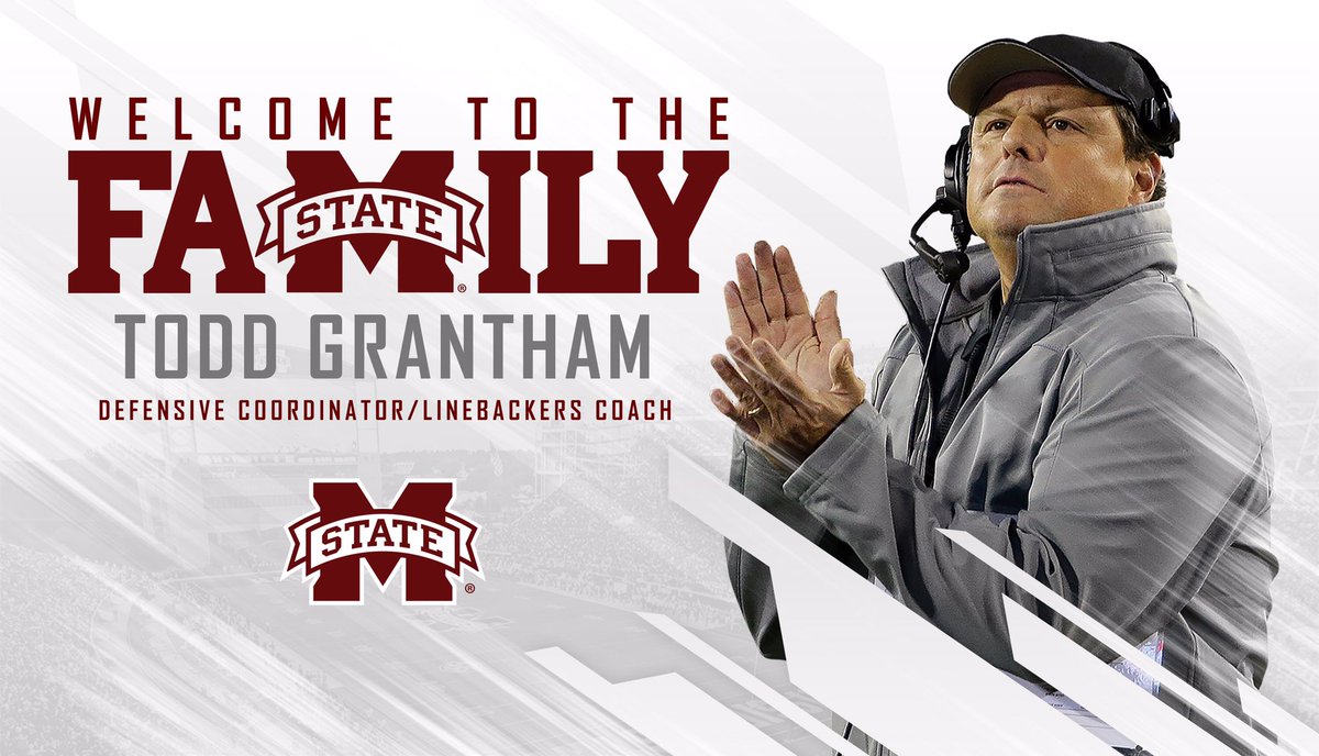 HailStateFB's tweet image. Join us in welcoming new Defensive Coordinator Todd Grantham (@CoachTGrantham) to the #HailState Family!

📰: hailst.at/2jE7Txm
