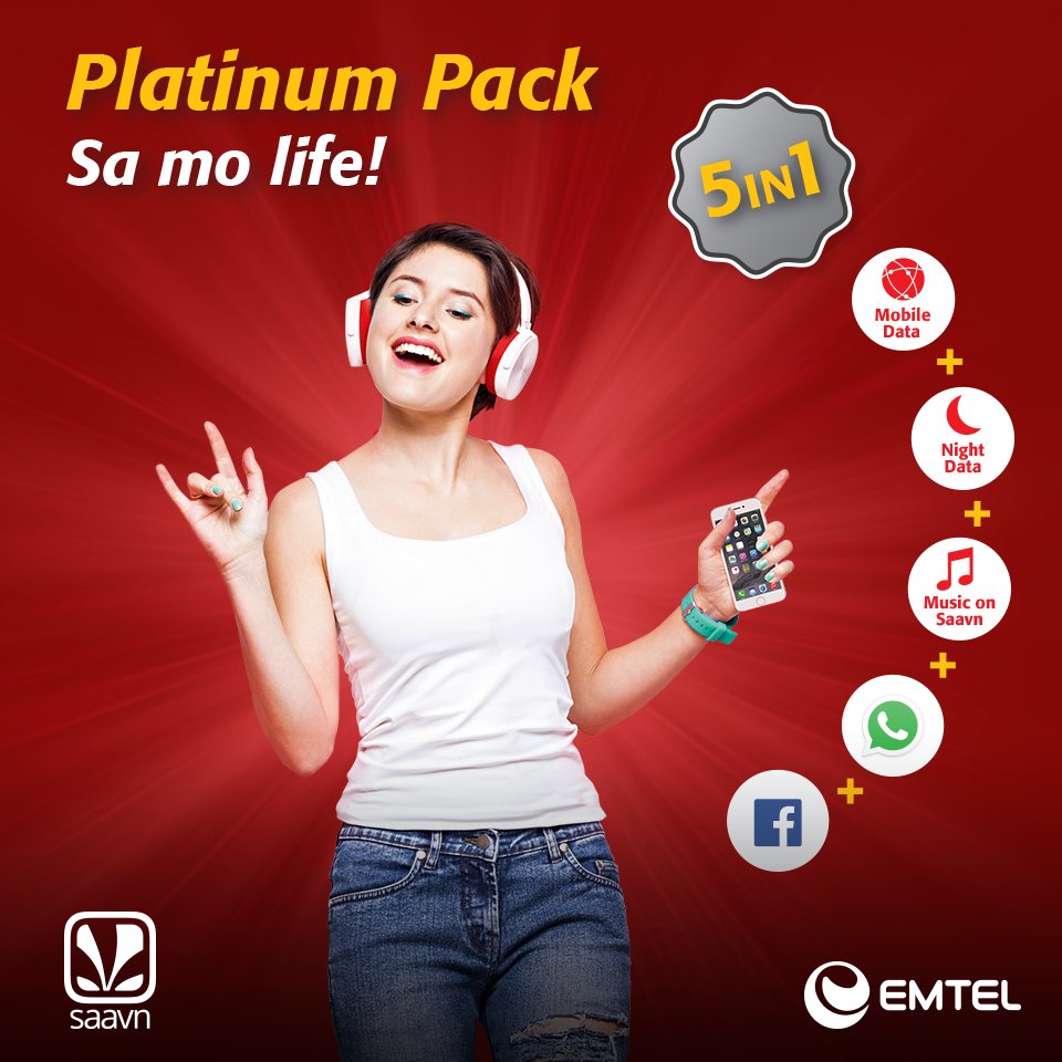 Restez toujours connectés grâce à l’offre 5 en 1 du Platinum Pack ! :)
Plus d'info : emtel.com/prepaid-platin… #Emtel #PlatinumPack