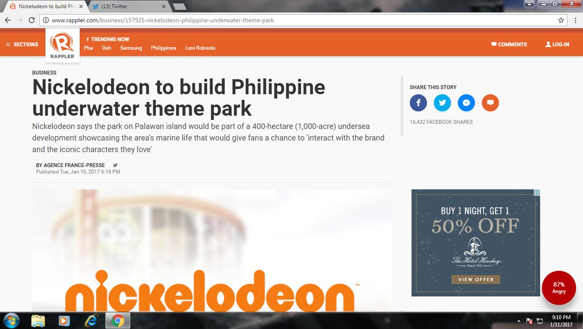 TSnrlls's tweet photo. Dear Nickelodeon,
We don't need an artificial construction to appreciate its natural beauty. #SavePHSeas #NoToThis https://t.co/0HJFG3sPwZ