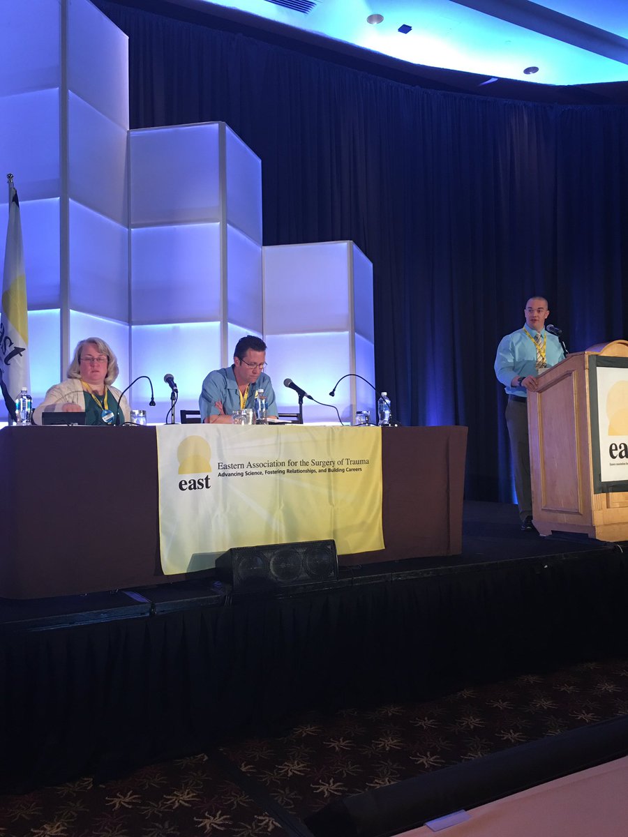 Topknife's tweet photo. Great presentation by David Meyer et al it's simple the faster u get ur #MTP cooler = improved #survival #EAST2017 #PROPPR impact https://t.co/hRTbYhon4G