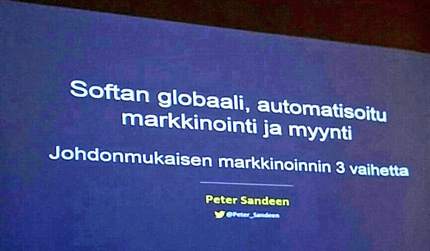 rasmusroiha's tweet photo. Tänään @tampere ja #saasklubi #inboundmarketing  &amp; digimarkkinoinnin asiantuntija @Peter_Sandeen vetää! Tupa täynnä. @ohjelmisto_ry https://t.co/cpXH01sB3g