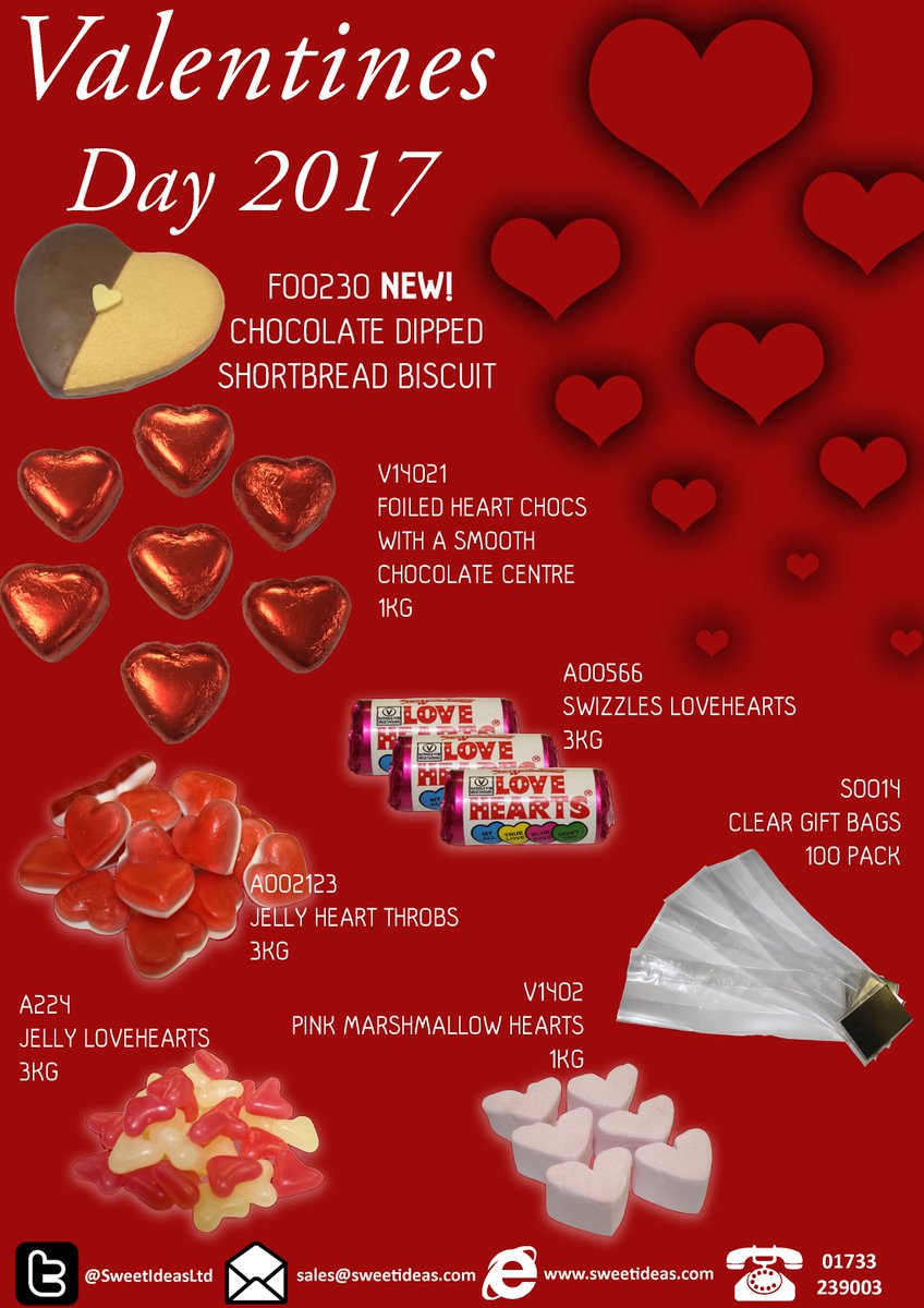 We are now stocking products for #Valentines - please email sales@sweetideas.com to request pricing or call 01733 239003 to order ❤️