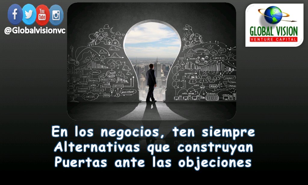 GlobalVisionVC's tweet photo. Ofrece alternativas de negocio a tus clientes, cuando aparezcan las objeciones https://t.co/nWtcb5clPK