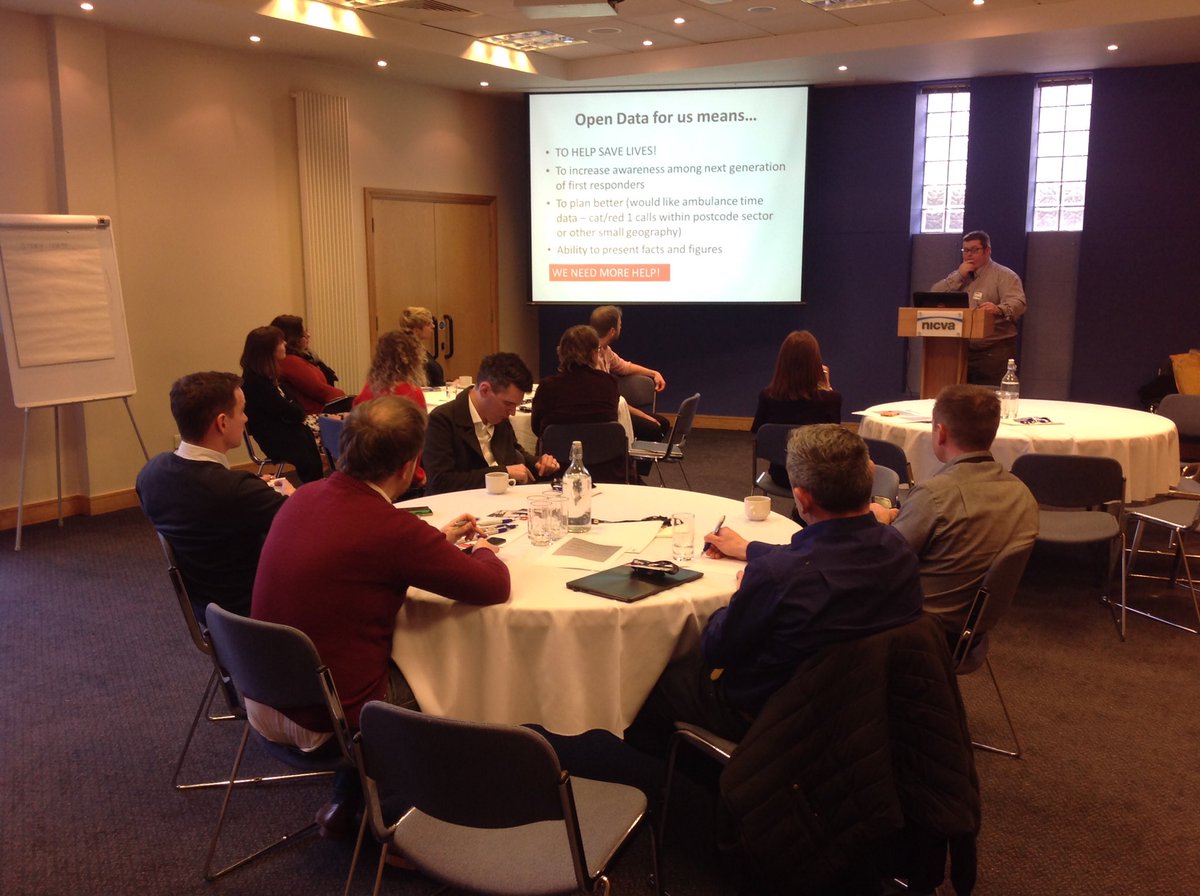 NICVA's tweet photo. It's workshop time at #detaildata with sessions ranging from how #opendata can save lives to opening grants data https://t.co/bZxRoHKS0G