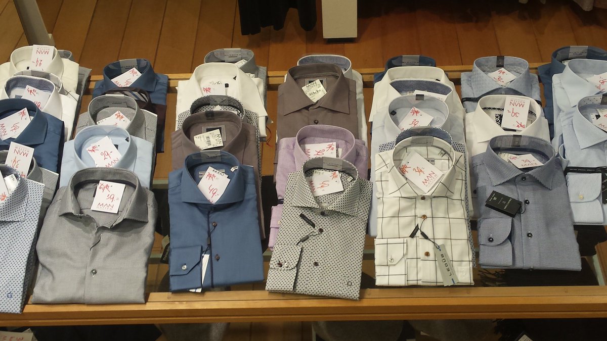 Shirts o.a. Casa Moda, Profuomo en Ledub met zéér aantrekkelijke kortingen. Zolang voorraad strekt.