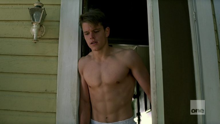 http://manoftheday.com/matt-damon-shirtless-on-the-rainmaker. 