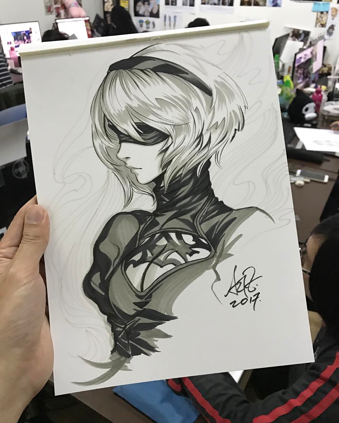 2b NIER Automata скетч