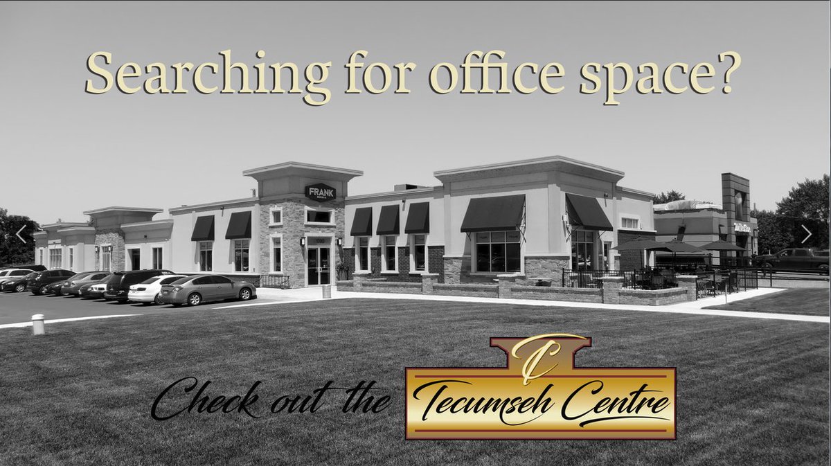 We offer businesses prime space to conduct business dealings. #Retail or #office, we can help you. 519-977-2711. tecumsehcentre.com