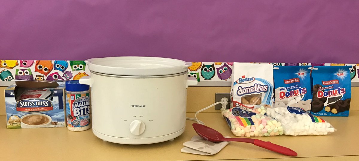 Hot chocolate and donuts for working hard and beating our SMT goal! 😀 #lovemykids #rockstars #3rdgrade