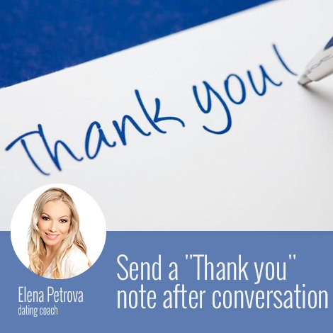 ElenasModelsTW's tweet photo. #7. Send a "Thank you" note after conversation https://t.co/OWTbTvJJqE
#ThankYou #Message #videodating #skypetips #datingonline #datingtips https://t.co/2hrbwkgJDh