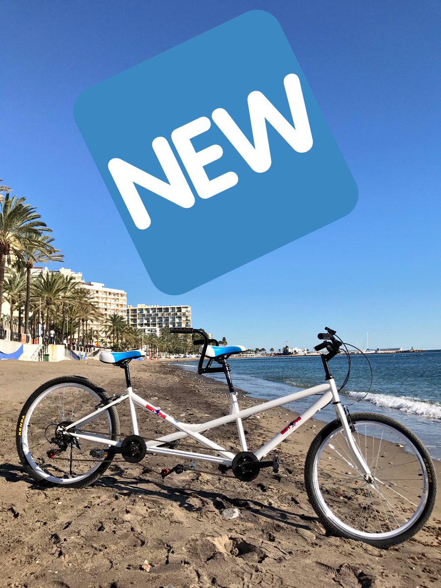 Rent4FunES's tweet photo. 🆕🆙🆒2️⃣0️⃣1️⃣7️⃣ TANDEM BIKE! Now fun is double! Start enjoying #Marbella with the obe you love! #costadelsol #rentabikemarbella #rent4fun https://t.co/Qj9LK1Z0gL