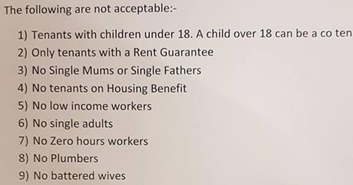 Charming landlord (also featured on @thesundaytimes rich list) BANS battered wives from renting his properties: r29.co/2jvg3nt
