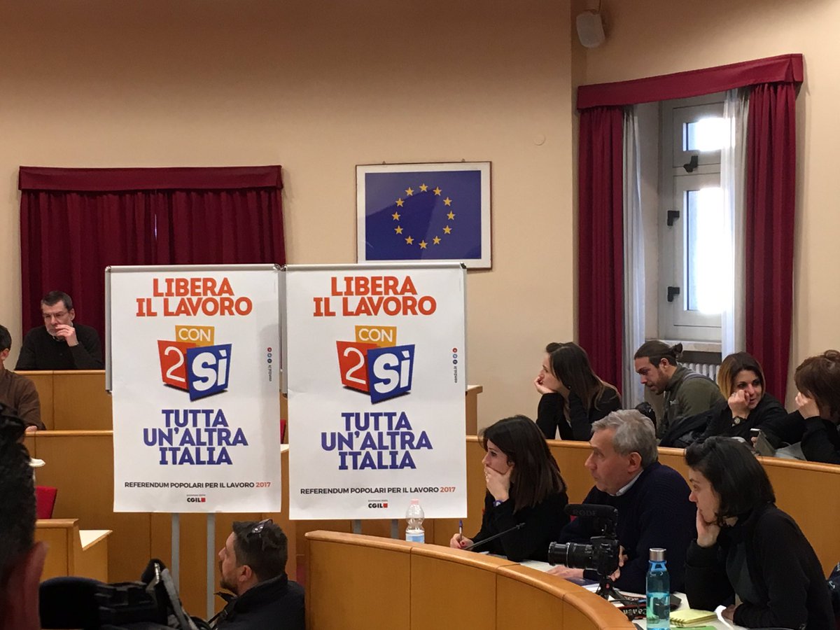 cgilnazionale's tweet photo. #Referendum Oggi inizia la campagna elettorale, #SfidaXiDiritti https://t.co/MSIABR9BmS