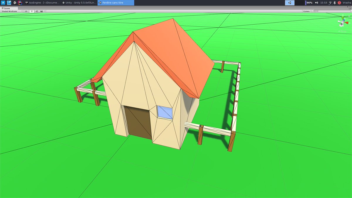 Vrashq's tweet photo. Now, I can extrude polygones and the fences are procedurally generated (and it will become much cooler soon).
#unity3d #code https://t.co/SxZT9ABzBC