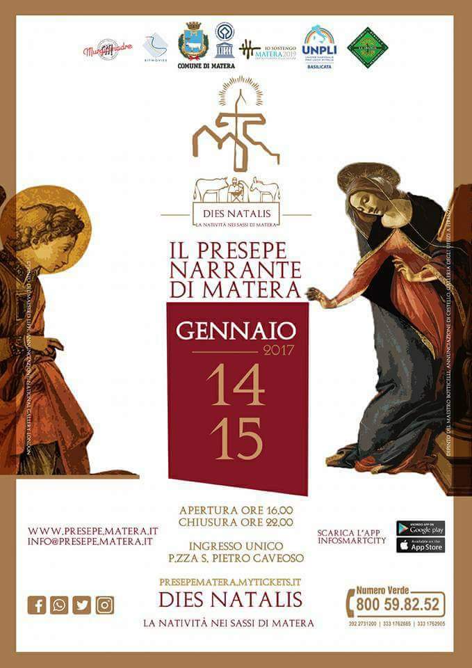 Anche col ghiaccio noi ci siamo : #IATmatera
Cari turisti il 14 e il 15 gennaio torna #DiesNatalis
#Matera #presepe