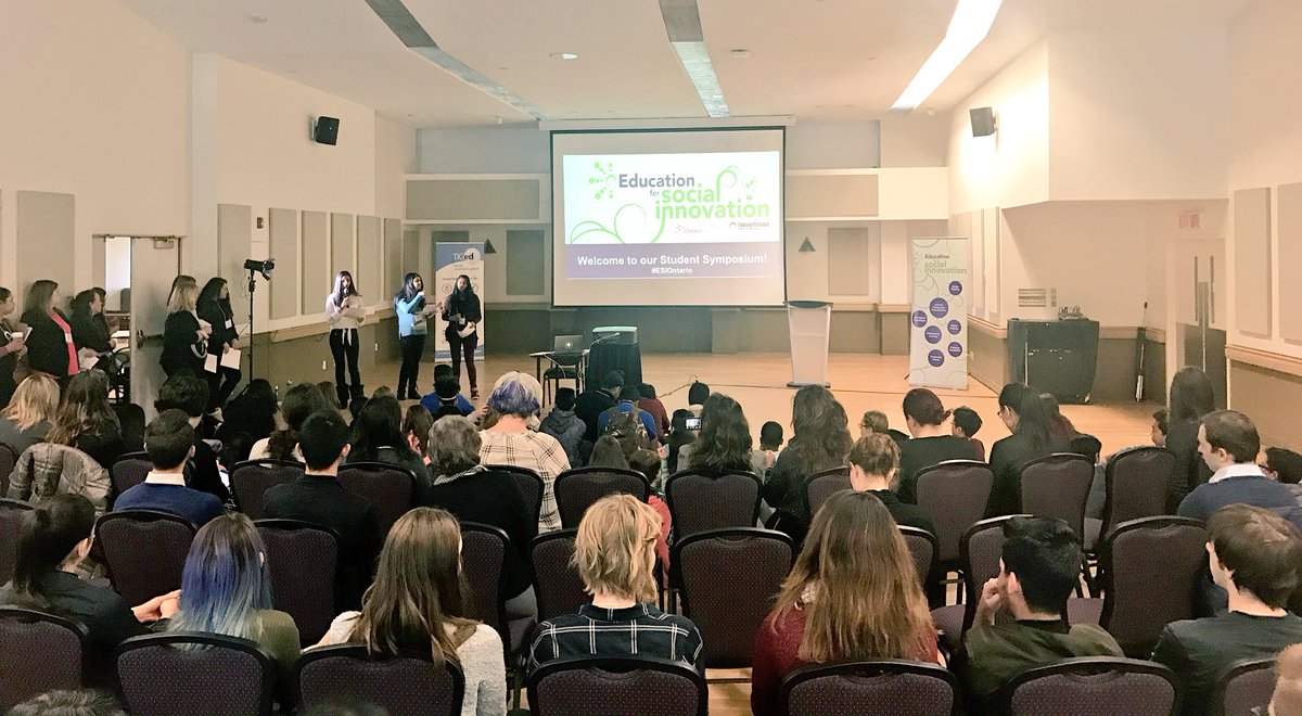 mfurdyk's tweet photo. Kicking off our #socialinnovation student symposium with partners @tdsb @DPCDSBSchools @dsbn @YRDSB @SCDSB_Schools @PeelSchools! #ESIOntario https://t.co/HQsdka1V6E