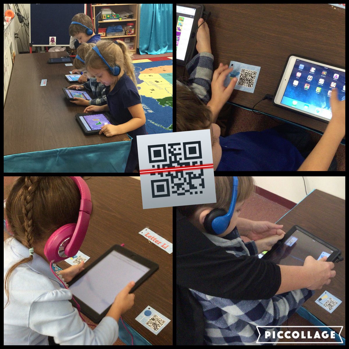 Cass_Stewart's tweet photo. Feeling #inspired by these little techies at @scesbobcats using #qrreader in #VCSVPK! #hugyouripad #studentsleadlearning #VCSApple https://t.co/M1Rqizbk8X