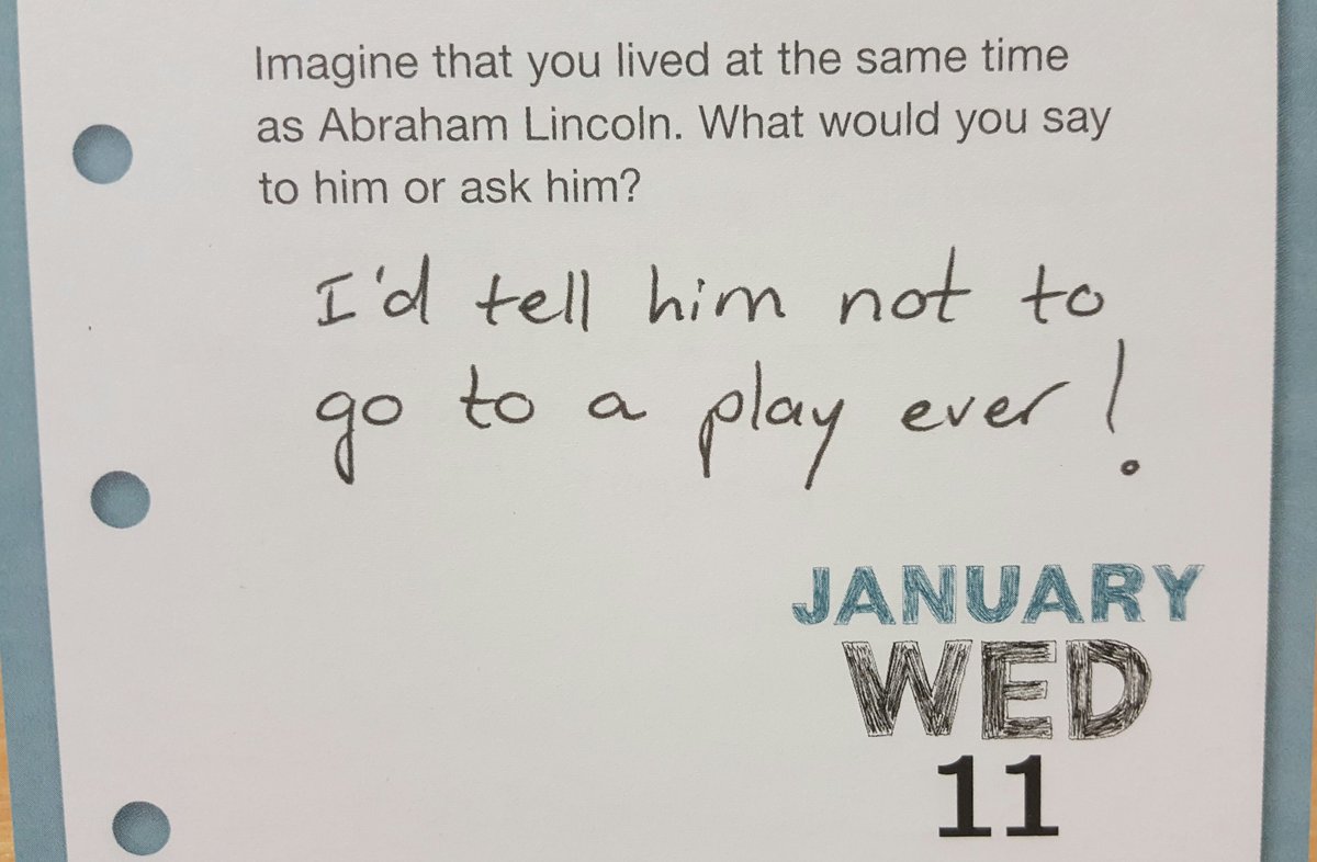 Definitely don't sit near anyone called John, Abe!!!