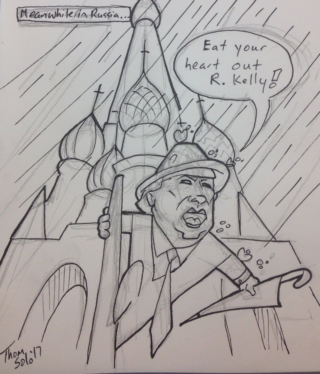 thomsolo's tweet photo. Man, this guy cant stop giving me gold-en showers! #petus #goldenshower #bladdermirputin #donaldtrump #russia #politicalcartoon #thomsoloart https://t.co/BGwS6VB4Nm