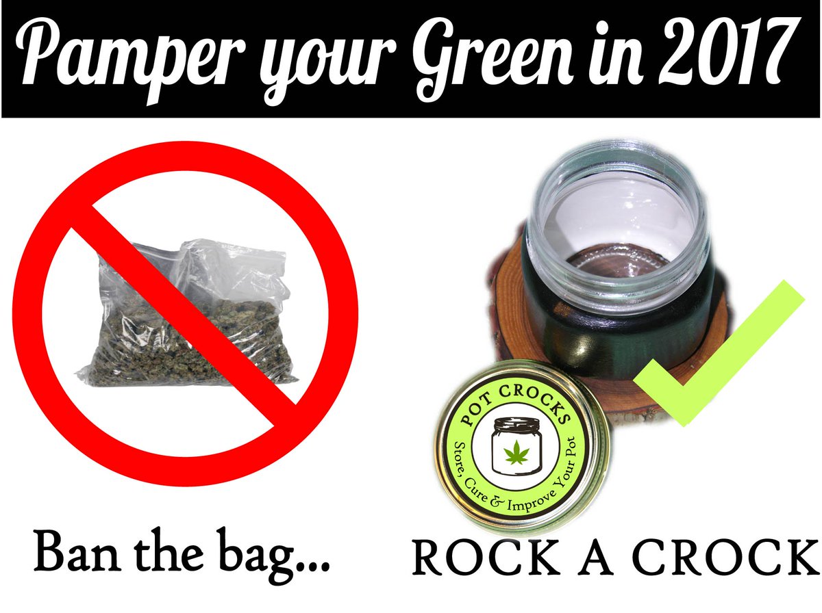PotCrockJars's tweet photo. Pot Crocks is officially on Twitter. Proves there's nothing we won't do for our customers, right? :) #potcrocks #rockacrock #banthebag https://t.co/npQjgX61Xn