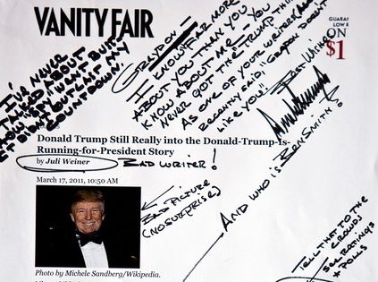 juliweiner's tweet photo. "And who is @BuzzFeedBen?" @realDonaldTrump asked back in April 2011, when he also called me a bad writer! https://t.co/nTaoTZXIYb https://t.co/lBhnvItB27