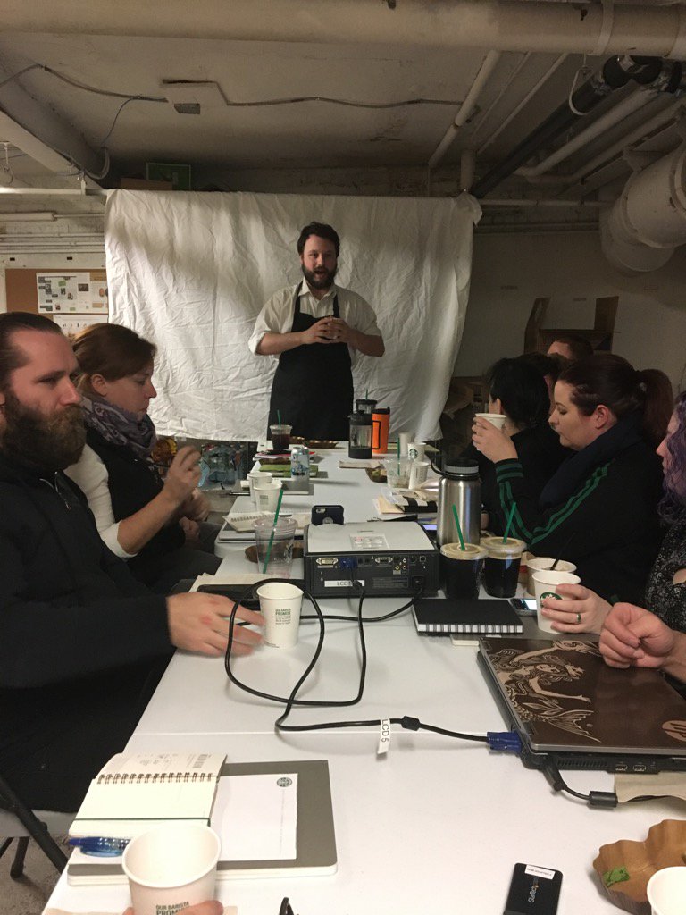 mryscott's tweet photo. Excellent coffee tasting from our Coffee Master Schuyler!!!  What a great way to start our District Meeting! https://t.co/dHeLsnsEZG