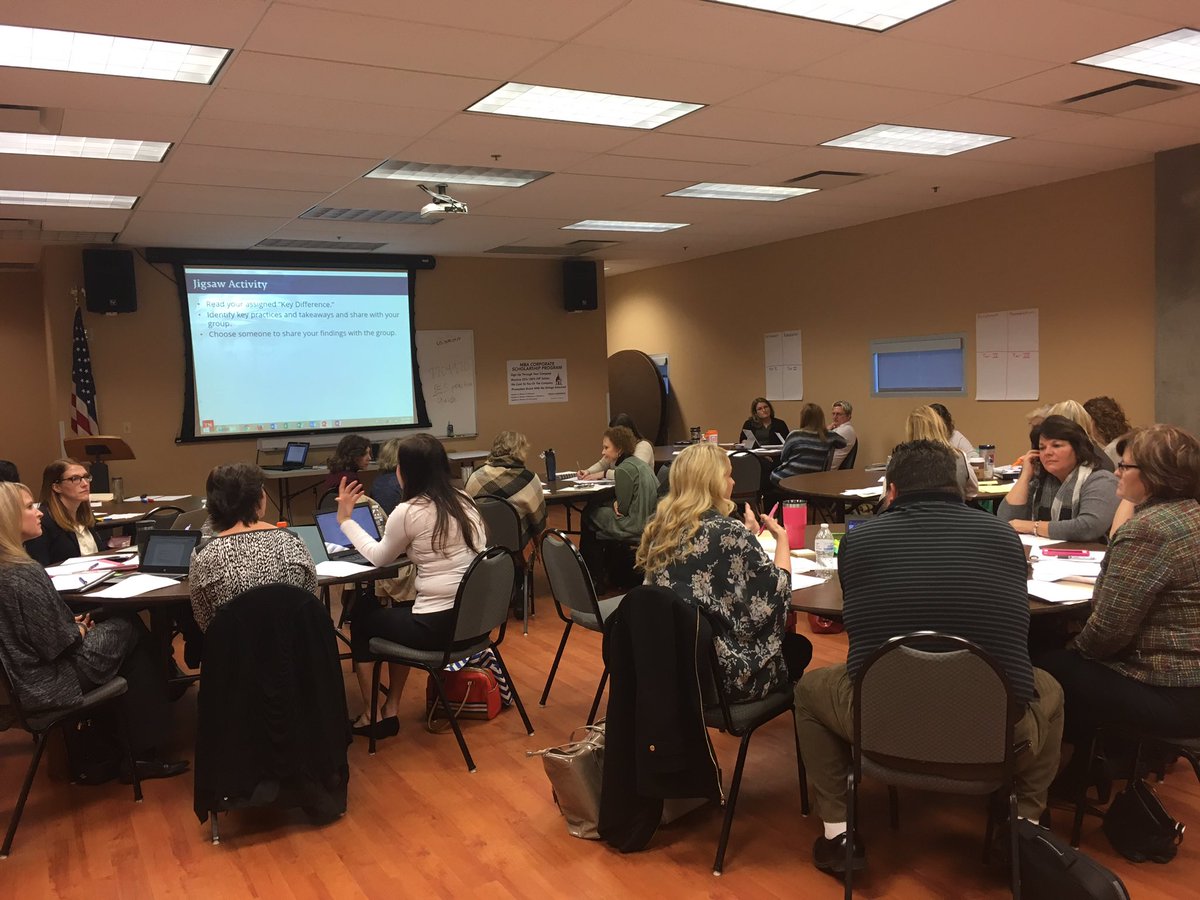 Mid Cumberland districts discussing effective RTI data team meetings. #datatellsastory