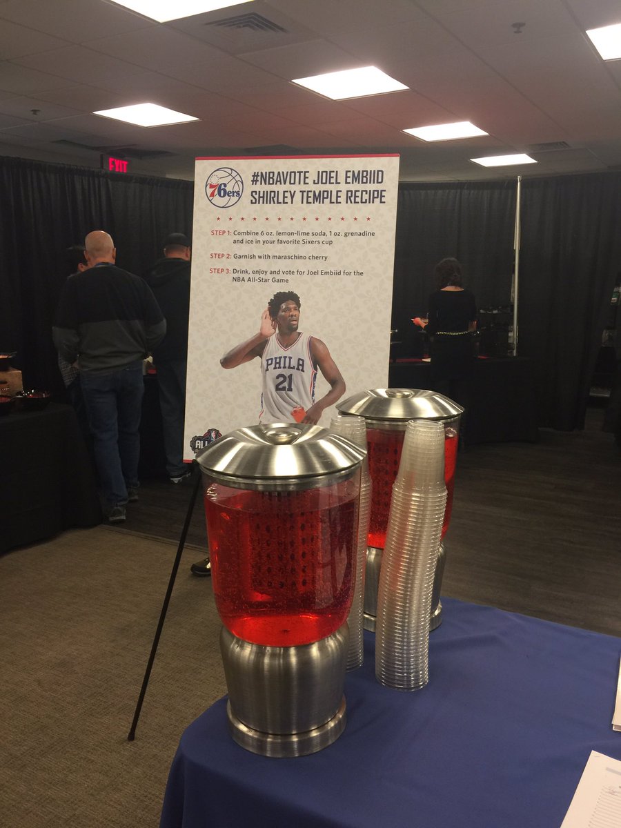 MattyCord's tweet photo. The Shirley's are flowing tonight! #TrustTheProcess #BeatKnicks https://t.co/I13aKfFMmk