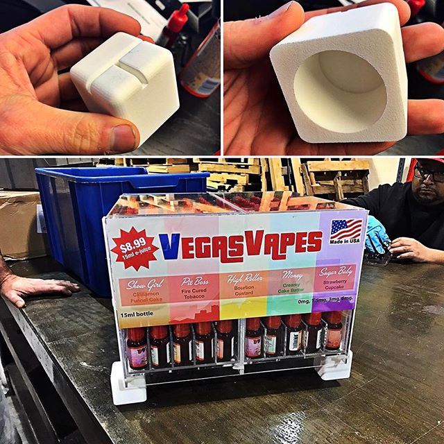 ThePackageGroup's tweet photo. RT @bagavape, 3D printed risers for our @walmart #VegasVapes #eliquid cases, now in all Nevada Walmart stores! BagaVa... https://t.co/hJsnOOkC9O