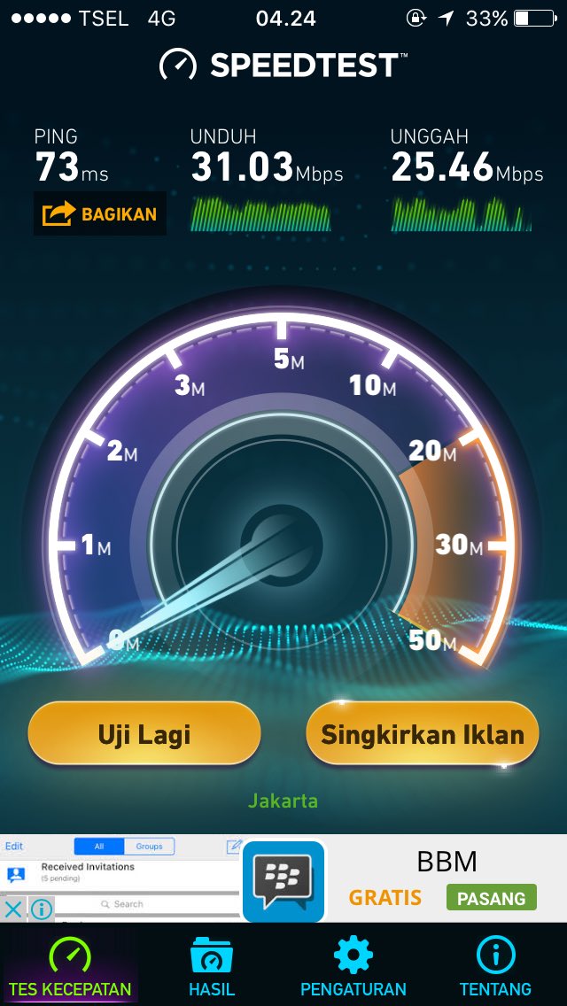 Nasib punya kosan disebelah tower telkomsel. Sinyal 4G fullbar gak kasih turun.