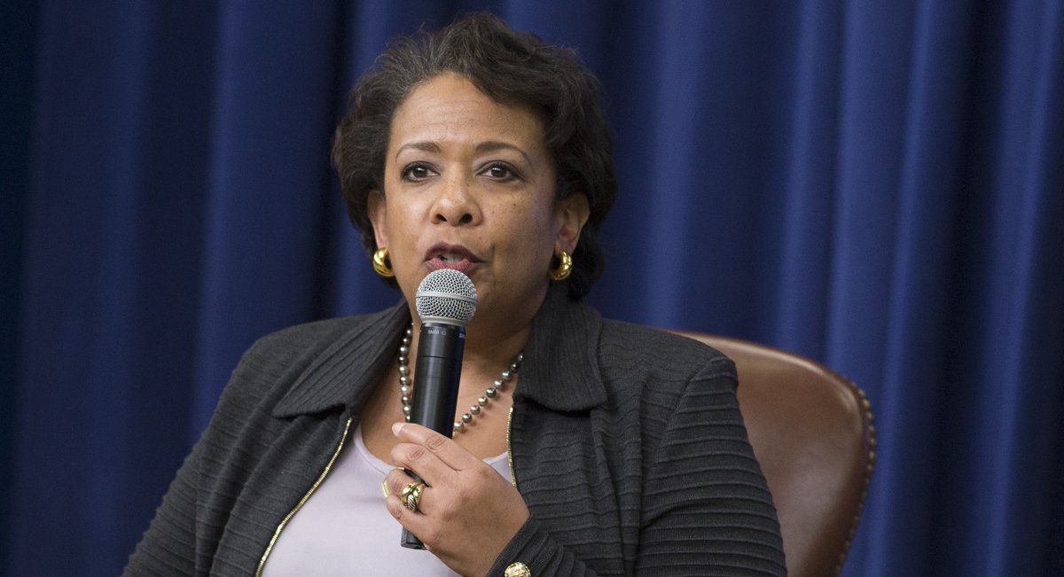 politico's tweet photo. Loretta Lynch rebuffs calls for election-related independent counsel https://t.co/c8UKMbYnA6 https://t.co/GHX19oLkrB